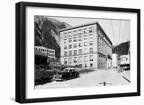 Juneau, Alaska - View of the Town-Lantern Press-Framed Art Print