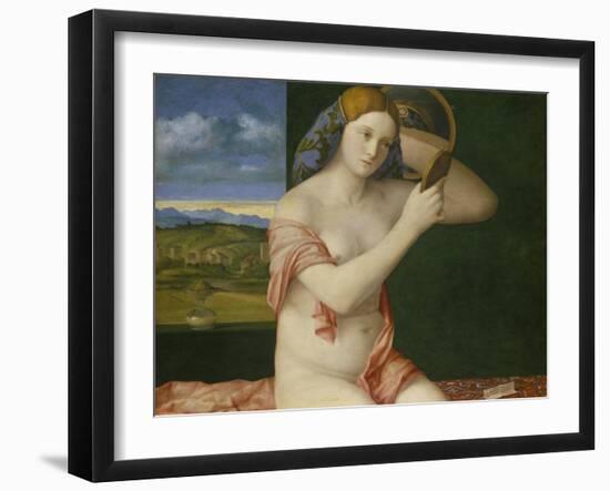 Junge Frau Bei Der Toilette, 1515-Giovanni Bellini-Framed Giclee Print