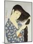 Junge Frau beim Kämmen ihrer Haare. 1920-Goyo Hashiguchi-Mounted Giclee Print