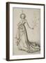 Junge Frau mit Blütenranke-null-Framed Giclee Print