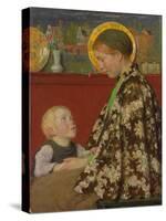 Junge Mutter. Um 1892-95-Gari Melchers-Stretched Canvas