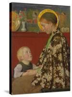 Junge Mutter. Um 1892-95-Gari Melchers-Stretched Canvas