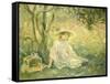 Junges Maedchen Unter Orangenbaeumen, 1889-Berthe Morisot-Framed Stretched Canvas