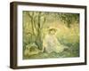 Junges Maedchen Unter Orangenbaeumen, 1889-Berthe Morisot-Framed Giclee Print