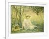 Junges Maedchen Unter Orangenbaeumen, 1889-Berthe Morisot-Framed Giclee Print