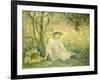 Junges Maedchen Unter Orangenbaeumen, 1889-Berthe Morisot-Framed Giclee Print