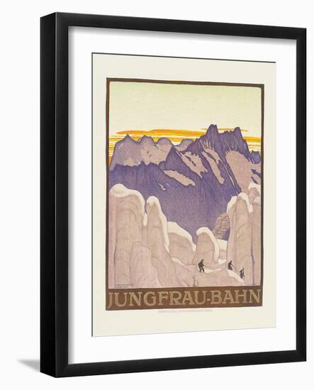 Jungfrau-Bahn, Poster Advertising the Jungfrau Mountain Railway-Emil Cardinaux-Framed Giclee Print