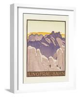 Jungfrau-Bahn, Poster Advertising the Jungfrau Mountain Railway-Emil Cardinaux-Framed Giclee Print