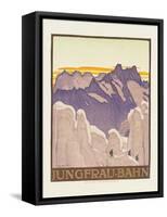 Jungfrau-Bahn, Poster Advertising the Jungfrau Mountain Railway-Emil Cardinaux-Framed Stretched Canvas