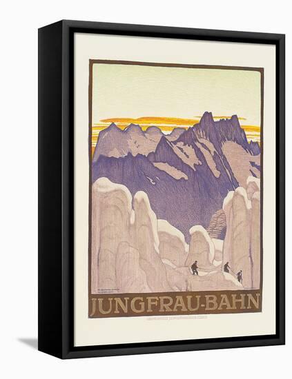 Jungfrau-Bahn, Poster Advertising the Jungfrau Mountain Railway-Emil Cardinaux-Framed Stretched Canvas