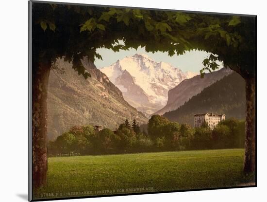Jungfrau, from Hoheweg, Bernese Oberland, Switzerland, C.1890-C.1900-null-Mounted Giclee Print
