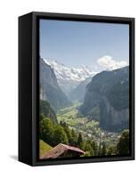 Jungfrau Massif Above Lauterbrunnen, Jungfrau Region, Switzerland, Europe-Michael DeFreitas-Framed Stretched Canvas