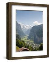 Jungfrau Massif Above Lauterbrunnen, Jungfrau Region, Switzerland, Europe-Michael DeFreitas-Framed Photographic Print