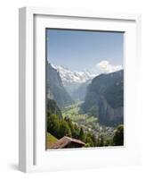 Jungfrau Massif Above Lauterbrunnen, Jungfrau Region, Switzerland, Europe-Michael DeFreitas-Framed Photographic Print