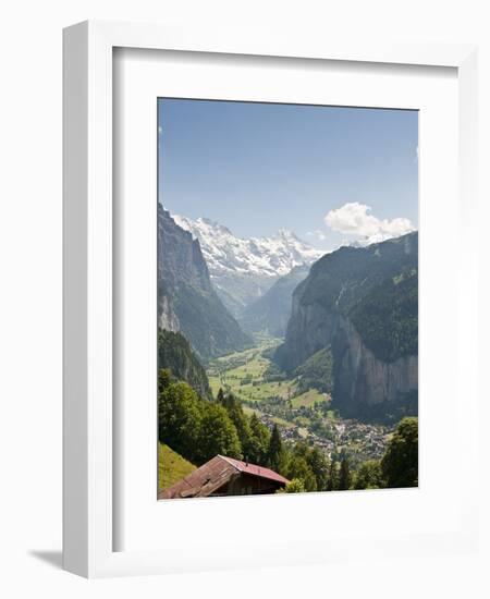 Jungfrau Massif Above Lauterbrunnen, Jungfrau Region, Switzerland, Europe-Michael DeFreitas-Framed Photographic Print