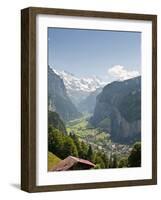 Jungfrau Massif Above Lauterbrunnen, Jungfrau Region, Switzerland, Europe-Michael DeFreitas-Framed Photographic Print