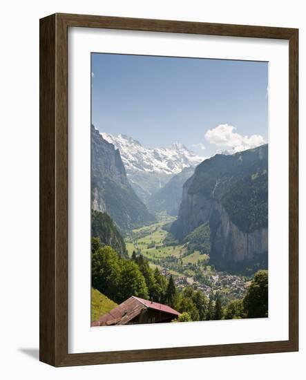 Jungfrau Massif Above Lauterbrunnen, Jungfrau Region, Switzerland, Europe-Michael DeFreitas-Framed Photographic Print