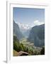 Jungfrau Massif Above Lauterbrunnen, Jungfrau Region, Switzerland, Europe-Michael DeFreitas-Framed Photographic Print