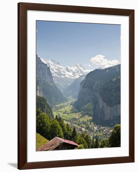 Jungfrau Massif Above Lauterbrunnen, Jungfrau Region, Switzerland, Europe-Michael DeFreitas-Framed Photographic Print