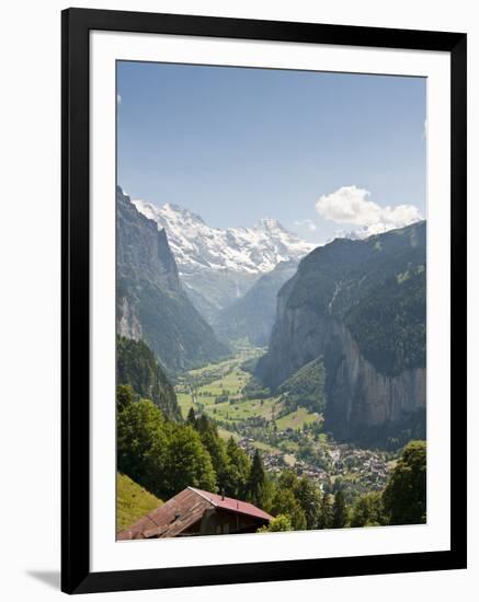 Jungfrau Massif Above Lauterbrunnen, Jungfrau Region, Switzerland, Europe-Michael DeFreitas-Framed Photographic Print