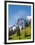 Jungfrau Massif and Swiss Chalet Near Murren, Jungfrau Region, Switzerland-Michael DeFreitas-Framed Photographic Print