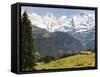 Jungfrau Massif From Murren, Jungfrau Region, Switzerland, Europe-Michael DeFreitas-Framed Stretched Canvas