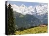 Jungfrau Massif From Murren, Jungfrau Region, Switzerland, Europe-Michael DeFreitas-Stretched Canvas