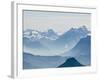 Jungfrau Massif from Schilthorn Peak, Jungfrau Region, Switzerland-Michael DeFreitas-Framed Photographic Print