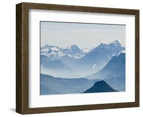 Jungfrau Massif from Schilthorn Peak, Jungfrau Region, Switzerland-Michael DeFreitas-Framed Photographic Print