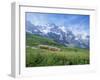 Jungfrau Railway and the Jungfrau, 13642 Ft., Bernese Oberland, Swiss Alps, Switzerland-Hans Peter Merten-Framed Premium Photographic Print