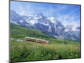 Jungfrau Railway and the Jungfrau, 13642 Ft., Bernese Oberland, Swiss Alps, Switzerland-Hans Peter Merten-Mounted Photographic Print