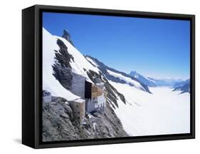 Jungfraujoch, 3454 M, and Aletsch Glacier, Bernese Oberland, Swiss Alps, Switzerland-Hans Peter Merten-Framed Stretched Canvas