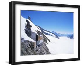 Jungfraujoch, 3454 M, and Aletsch Glacier, Bernese Oberland, Swiss Alps, Switzerland-Hans Peter Merten-Framed Premium Photographic Print