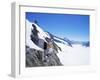 Jungfraujoch, 3454 M, and Aletsch Glacier, Bernese Oberland, Swiss Alps, Switzerland-Hans Peter Merten-Framed Premium Photographic Print