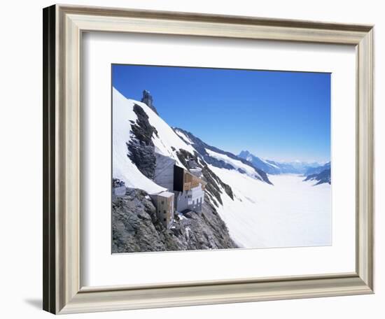 Jungfraujoch, 3454 M, and Aletsch Glacier, Bernese Oberland, Swiss Alps, Switzerland-Hans Peter Merten-Framed Photographic Print