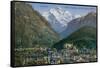 Jungfraujoch - Interlaken and Jungfrau in Switzerland. Postcard Sent in 1913-Swiss photographer-Framed Stretched Canvas