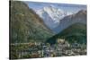 Jungfraujoch - Interlaken and Jungfrau in Switzerland. Postcard Sent in 1913-Swiss photographer-Stretched Canvas