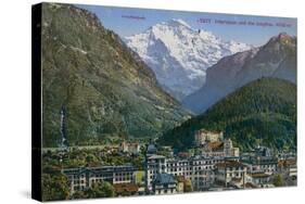 Jungfraujoch - Interlaken and Jungfrau in Switzerland. Postcard Sent in 1913-Swiss photographer-Stretched Canvas