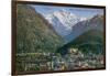 Jungfraujoch - Interlaken and Jungfrau in Switzerland. Postcard Sent in 1913-Swiss photographer-Framed Giclee Print