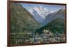 Jungfraujoch - Interlaken and Jungfrau in Switzerland. Postcard Sent in 1913-Swiss photographer-Framed Giclee Print