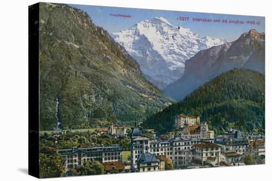 Jungfraujoch - Interlaken and Jungfrau in Switzerland. Postcard Sent in 1913-Swiss photographer-Stretched Canvas