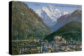 Jungfraujoch - Interlaken and Jungfrau in Switzerland. Postcard Sent in 1913-Swiss photographer-Stretched Canvas