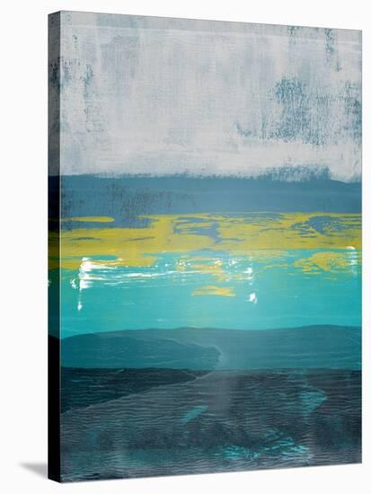 Jungle Blue and Gray Abstract Study-Emma Moore-Stretched Canvas