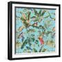 Jungle Canopy Aqua-Bill Jackson-Framed Giclee Print