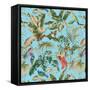 Jungle Canopy Aqua-Bill Jackson-Framed Stretched Canvas