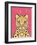 Jungle Cat Hot Pink-Moira Hershey-Framed Art Print