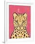 Jungle Cat Hot Pink-Moira Hershey-Framed Art Print