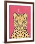 Jungle Cat Hot Pink-Moira Hershey-Framed Art Print