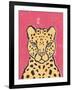 Jungle Cat Hot Pink-Moira Hershey-Framed Art Print