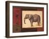 Jungle Elephant-Linda Wacaster-Framed Art Print